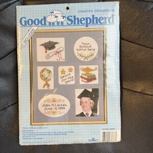 New DMC Good Shepherd counted Cross Stitch Photo Album Collection Graduation
